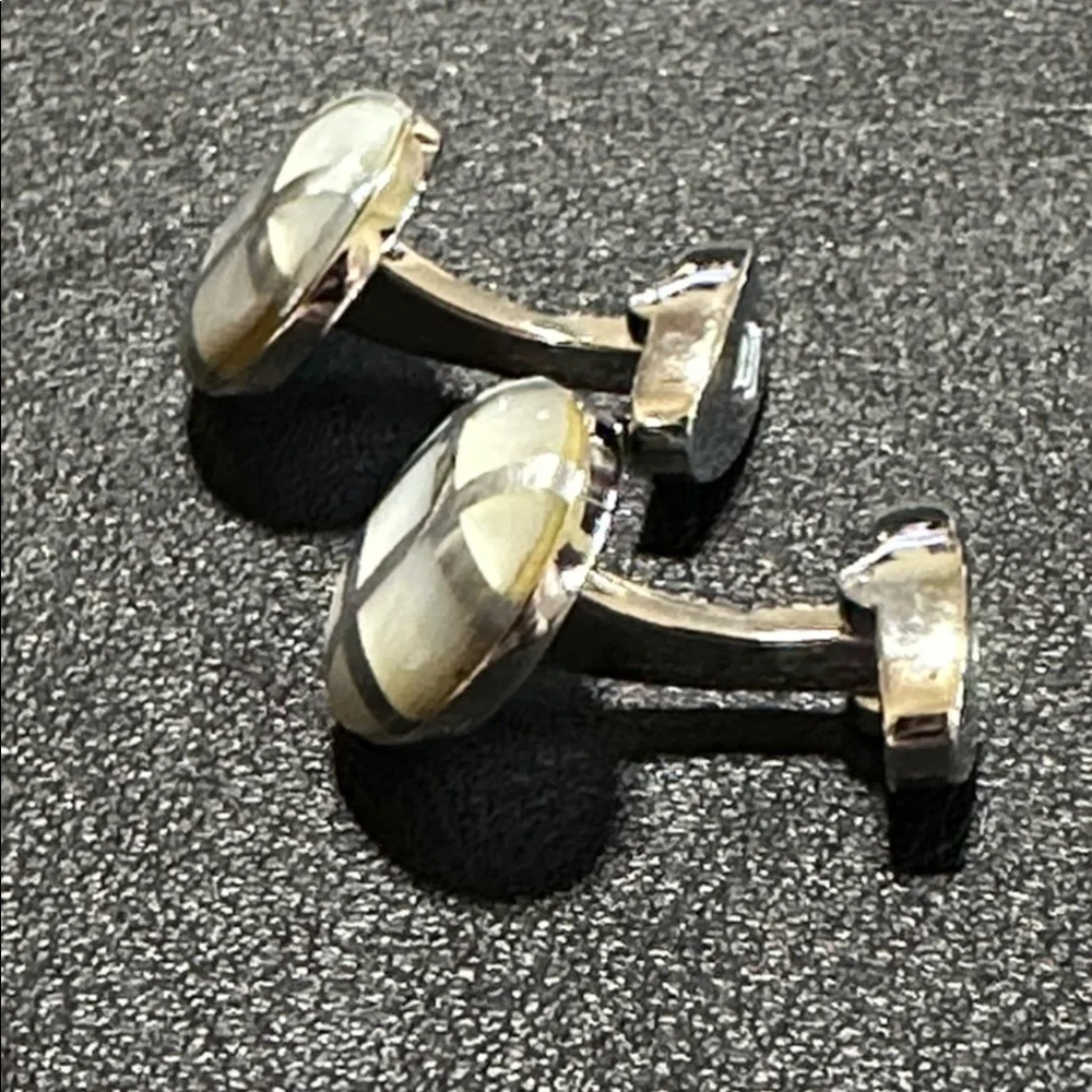 Joseph Abboud Checkered Mother Of Pearl Cufflinks